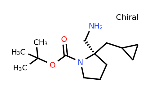 CAS 1630815-49-4 | (R)-tert-Butyl 2-(aminomethyl)-2-(cyclopropylmethyl)pyrrolidine-1-carboxylate