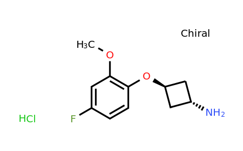 CAS 1630906-51-2 | cyclobutanamine, 3-(4-fluoro-2-methoxyphenoxy)-, hydrochloride (1:1), trans-