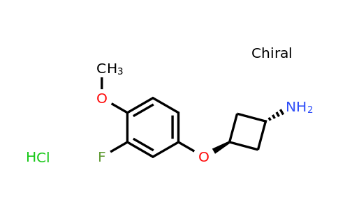 CAS 1630906-63-6 | cyclobutanamine, 3-(3-fluoro-4-methoxyphenoxy)-, hydrochloride (1:1), trans-