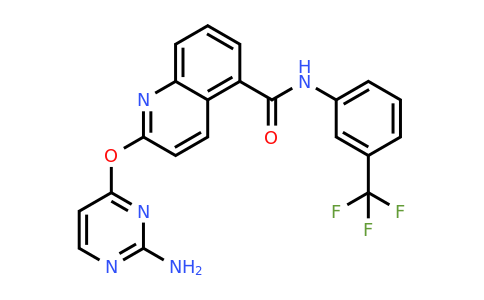 CAS 1631035-78-3 | 2-((2-Aminopyrimidin-4-yl)oxy)-N-(3-(trifluoromethyl)phenyl)quinoline-5-carboxamide