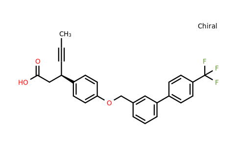CAS 1638744-77-0 | (3R)-3-[4-({3-[4-(trifluoromethyl)phenyl]phenyl}methoxy)phenyl]hex-4-ynoic acid