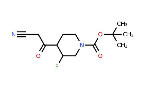 CAS 1638764-08-5 | tert-butyl 4-(2-cyanoacetyl)-3-fluoropiperidine-1-carboxylate
