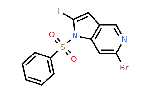 CAS 1638764-69-8 | 1-(benzenesulfonyl)-6-bromo-2-iodo-1H-pyrrolo[3,2-c]pyridine