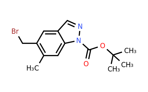 CAS 1638765-06-6 | tert-butyl 5-(bromomethyl)-6-methyl-1H-indazole-1-carboxylate