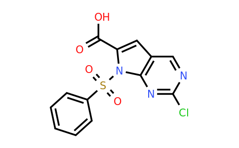 CAS 1638767-43-7 | 7-(benzenesulfonyl)-2-chloro-7H-pyrrolo[2,3-d]pyrimidine-6-carboxylic acid