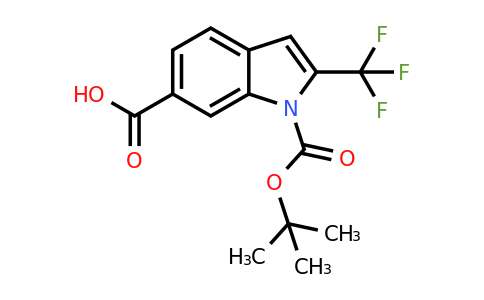 CAS 1638767-49-3 | 1-[(tert-butoxy)carbonyl]-2-(trifluoromethyl)-1H-indole-6-carboxylic acid