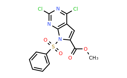 methyl 7-(benzenesulfonyl)-2,4-dichloro-7H-pyrrolo[2,3-d]pyrimidine-6-carboxylate