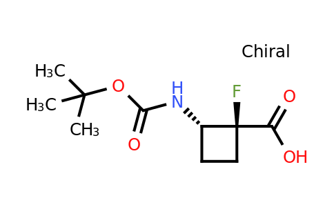 CAS 1639454-74-2 | trans-2-{[(tert-butoxy)carbonyl]amino}-1-fluorocyclobutane-1-carboxylic acid