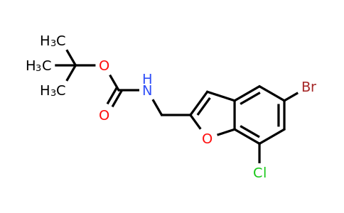 CAS 1643914-41-3 | tert-butyl N-[(5-bromo-7-chloro-1-benzofuran-2-yl)methyl]carbamate
