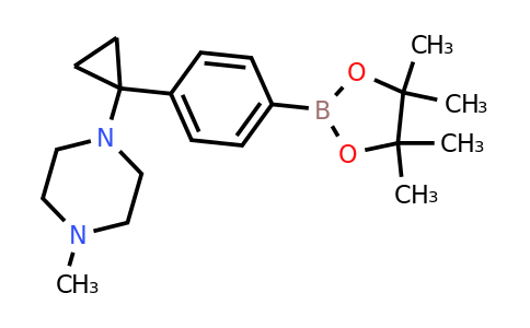 CAS 1643923-77-6 | 1-methyl-4-{1-[4-(tetramethyl-1,3,2-dioxaborolan-2-yl)phenyl]cyclopropyl}piperazine