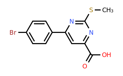 CAS 1644431-56-0 | 6-(4-Bromophenyl)-2-(methylthio)pyrimidine-4-carboxylic acid