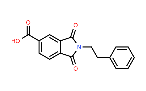CAS 166096-57-7 | 1,3-dioxo-2-(2-phenylethyl)-2,3-dihydro-1H-isoindole-5-carboxylic acid