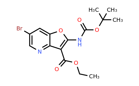 CAS 1664403-31-9 | ethyl 6-bromo-2-{[(tert-butoxy)carbonyl]amino}furo[3,2-b]pyridine-3-carboxylate