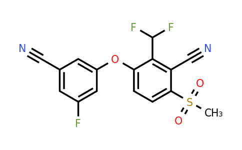 CAS 1672663-84-1 | 3-(3-cyano-5-fluoro-phenoxy)-2-(difluoromethyl)-6-methylsulfonyl-benzonitrile
