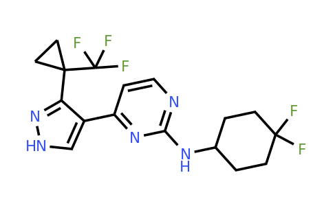 CAS 1681031-94-6 | N-(4,4-difluorocyclohexyl)-4-{3-[1-(trifluoromethyl)cyclopropyl]-1H-pyrazol-4-yl}pyrimidin-2-amine
