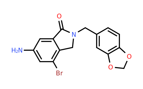 CAS 169043-96-3 | 6-Amino-2-(benzo[d][1,3]dioxol-5-ylmethyl)-4-bromoisoindolin-1-one