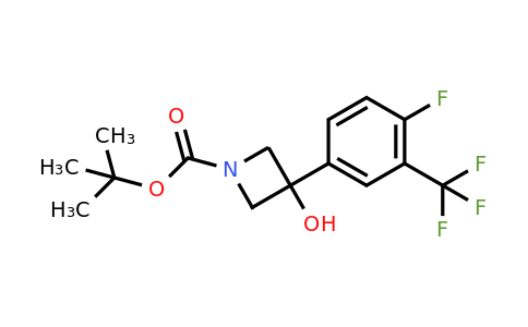 CAS 1694286-57-1 | tert-butyl 3-[4-fluoro-3-(trifluoromethyl)phenyl]-3-hydroxyazetidine-1-carboxylate