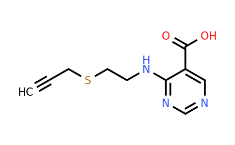 CAS 1694476-72-6 | 4-{[2-(prop-2-yn-1-ylsulfanyl)ethyl]amino}pyrimidine-5-carboxylic acid