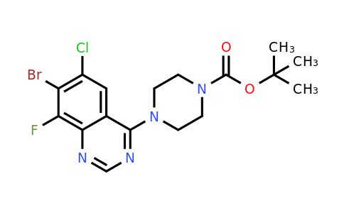 CAS 1698027-20-1 | tert-butyl 4-(7-bromo-6-chloro-8-fluoroquinazolin-4-yl)piperazine-1-carboxylate