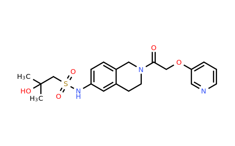 CAS 1698878-14-6 | 2-hydroxy-2-methyl-N-{2-[2-(pyridin-3-yloxy)acetyl]-1,2,3,4-tetrahydroisoquinolin-6-yl}propane-1-sulfonamide