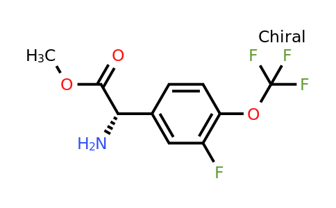 CAS 1703935-54-9 | (S)-Methyl 2-amino-2-(3-fluoro-4-(trifluoromethoxy)phenyl)acetate