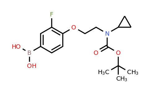 CAS 1704064-17-4 | (4-(2-((tert-butoxycarbonyl)(cyclopropyl)amino)ethoxy)-3-fluorophenyl)boronic acid
