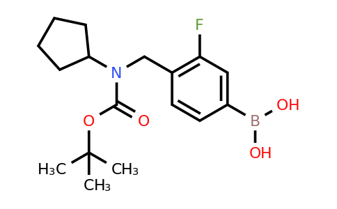 CAS 1704096-23-0 | (4-(((tert-butoxycarbonyl)(cyclopentyl)amino)methyl)-3-fluorophenyl)boronic acid