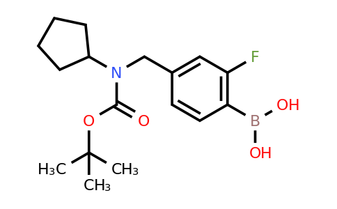 CAS 1704096-68-3 | (4-(((tert-butoxycarbonyl)(cyclopentyl)amino)methyl)-2-fluorophenyl)boronic acid