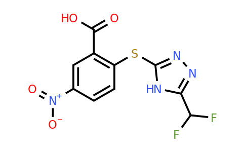 CAS 1706458-87-8 | 2-((5-(Difluoromethyl)-4H-1,2,4-triazol-3-yl)thio)-5-nitrobenzoic acid
