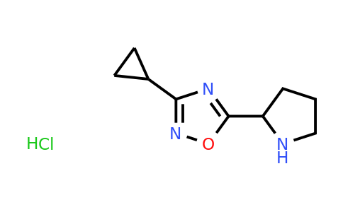 CAS 1707367-53-0 | 3-cyclopropyl-5-(pyrrolidin-2-yl)-1,2,4-oxadiazole hydrochloride