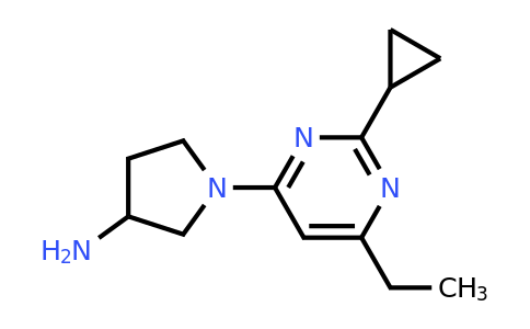 CAS 1707394-53-3 | 1-(2-Cyclopropyl-6-ethylpyrimidin-4-yl)pyrrolidin-3-amine