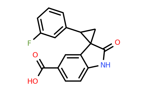 CAS 1707405-58-0 | 2-(3-Fluorophenyl)-2'-oxospiro[cyclopropane-1,3'-indoline]-5'-carboxylic acid