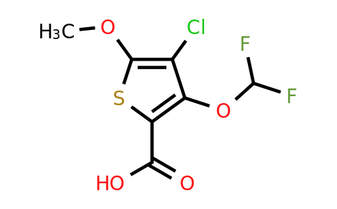 CAS 1707609-77-5 | 4-Chloro-3-(difluoromethoxy)-5-methoxythiophene-2-carboxylic acid