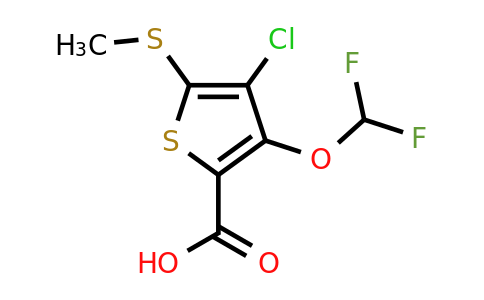 CAS 1707727-86-3 | 4-Chloro-3-(difluoromethoxy)-5-(methylthio)thiophene-2-carboxylic acid