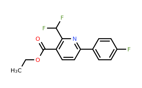 CAS 1707735-34-9 | Ethyl 2-(difluoromethyl)-6-(4-fluorophenyl)nicotinate