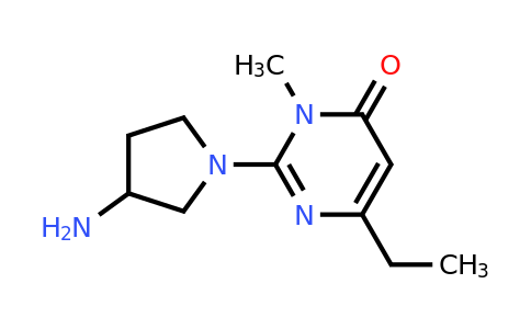CAS 1708013-33-5 | 2-(3-Aminopyrrolidin-1-yl)-6-ethyl-3-methylpyrimidin-4(3H)-one