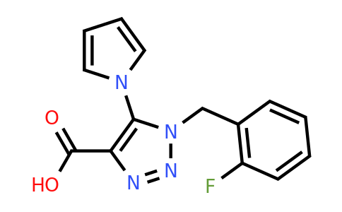 CAS 1708013-68-6 | 1-(2-Fluorobenzyl)-5-(1H-pyrrol-1-yl)-1H-1,2,3-triazole-4-carboxylic acid