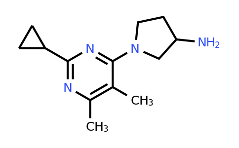CAS 1708370-67-5 | 1-(2-Cyclopropyl-5,6-dimethylpyrimidin-4-yl)pyrrolidin-3-amine