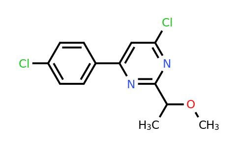 CAS 1708437-46-0 | 4-Chloro-6-(4-chlorophenyl)-2-(1-methoxyethyl)pyrimidine