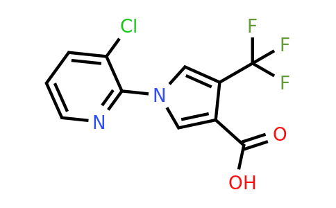 CAS 1708455-97-3 | 1-(3-Chloropyridin-2-yl)-4-(trifluoromethyl)-1H-pyrrole-3-carboxylic acid