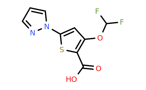 CAS 1710202-46-2 | 3-(Difluoromethoxy)-5-(1H-pyrazol-1-yl)thiophene-2-carboxylic acid