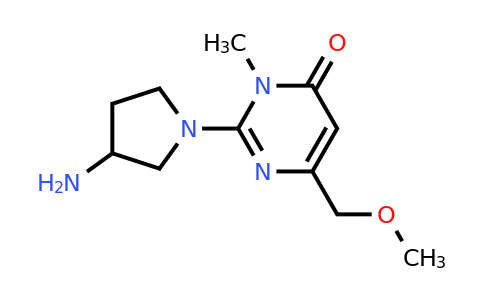 CAS 1710845-30-9 | 2-(3-Aminopyrrolidin-1-yl)-6-(methoxymethyl)-3-methylpyrimidin-4(3H)-one