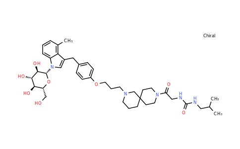 CAS 1714144-93-0 | 1-[2-(2-{3-[4-({4-methyl-1-[(2R,3R,4S,5S,6R)-3,4,5-trihydroxy-6-(hydroxymethyl)oxan-2-yl]-1H-indol-3-yl}methyl)phenoxy]propyl}-2,9-diazaspiro[5.5]undecan-9-yl)-2-oxoethyl]-3-(2-methylpropyl)urea