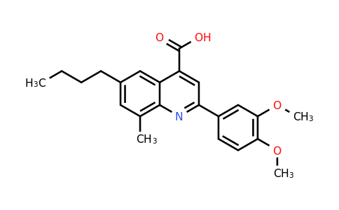 CAS 175205-02-4 | 6-Butyl-2-(3,4-dimethoxyphenyl)-8-methylquinoline-4-carboxylic acid