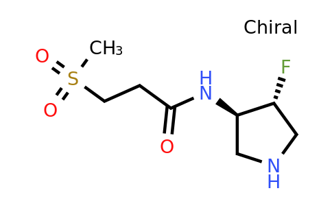 CAS 1776113-95-1 | N-[(3R,4R)-4-fluoropyrrolidin-3-yl]-3-methanesulfonylpropanamide