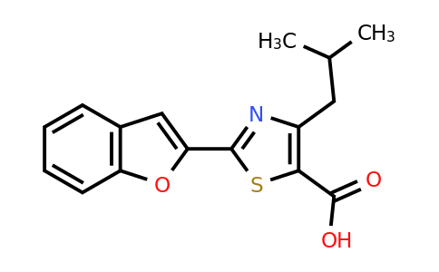 CAS 1778623-14-5 | 2-(1-benzofuran-2-yl)-4-(2-methylpropyl)-1,3-thiazole-5-carboxylic acid