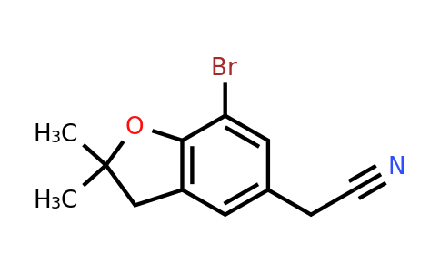 CAS 1781146-88-0 | 2-(7-Bromo-2,2-dimethyl-2,3-dihydro-1-benzofuran-5-yl)acetonitrile