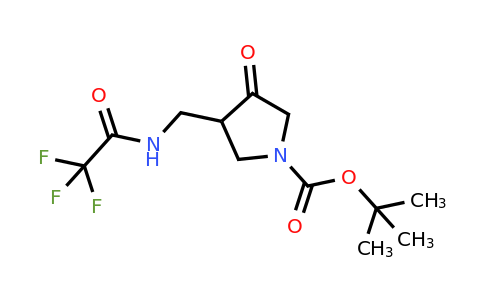 CAS 1781668-43-6 | tert-Butyl 3-oxo-4-((2,2,2-trifluoroacetamido)methyl)pyrrolidine-1-carboxylate