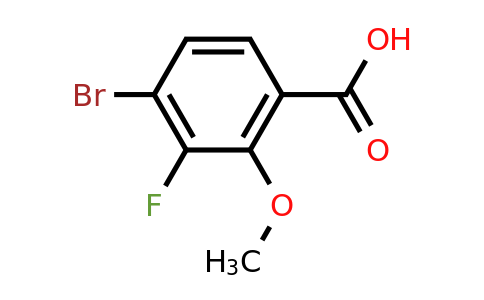 CAS 1781826-13-8 | 4-Bromo-3-fluoro-2-methoxybenzoic acid