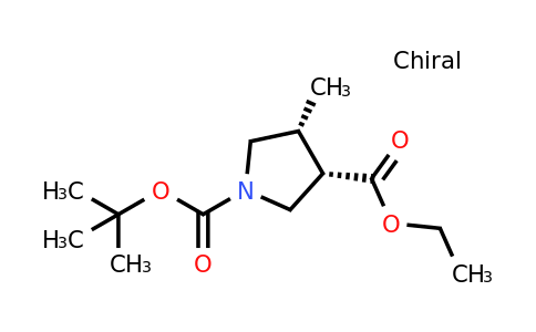 CAS 1788044-03-0 | cis-1-tert-butyl 3-ethyl 4-methylpyrrolidine-1,3-dicarboxylate